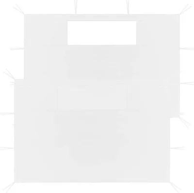 Produktbild von Pavillon-Seitenwände - Mit Fenstern - 2 Stück - Weiß