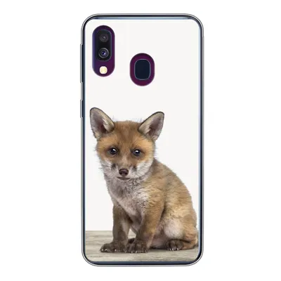 Produktbild von MuchoWow® Handyhülle Schutzhülle Hülle für Samsung Galaxy A40 Fuchs - Baby-Fuchs - Kinder - Mädchen - Jungen Silikon Softcase Handy Hülle - Handy-Tasche