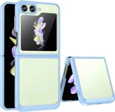 Immagine prodotto di Custodia per Samsung Galaxy Z Flip5 trasparente, antiurto TPU silicone custodia protettiva blu