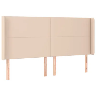 Produktbild von vidaXL Kopfteil mit Ohren Cappuccino-Braun 183x16x118/128cm Kunstleder