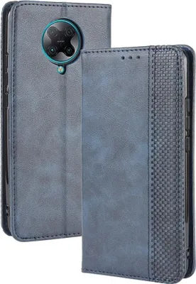 Produktbild von Xiaomi Poco F2 Pro Hülle - Coverup Vintage Style Klapphülle - Blau