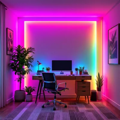 Image de Ruban Led Secteur Rgb 1m Blanc Et Multicolore
