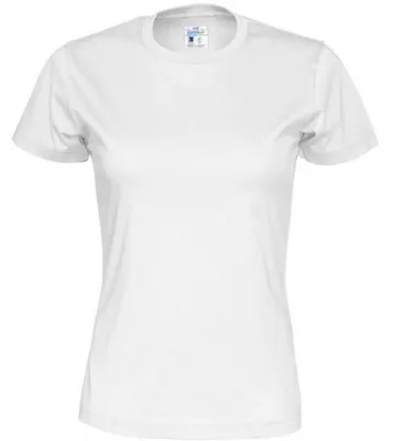 Productafbeelding van Cottover - Dames T-shirt, ronde hals, biologische katoen, model ET724 (maat M) (wit)