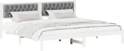 Obrázok produktu pre Rám postele Svetlosivá 200 x 200 cm Masívne borovicové drevo