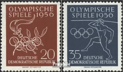 Produktbild von Briefmarken DDR 1956 Mi 539-540 (kompl.Ausg.) gestempelt Olympische Sommerspiele