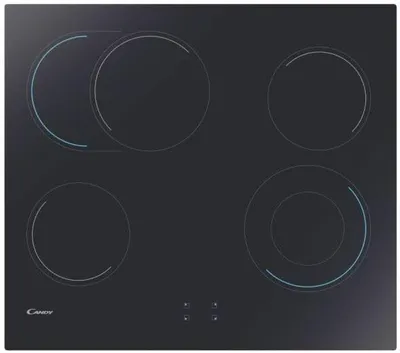 Produktbild von Candy Smart CUTCE64EXDFN, Schwarz, Integriert, 59 cm, Keramik, Glaskeramik, 4 Zone(n)