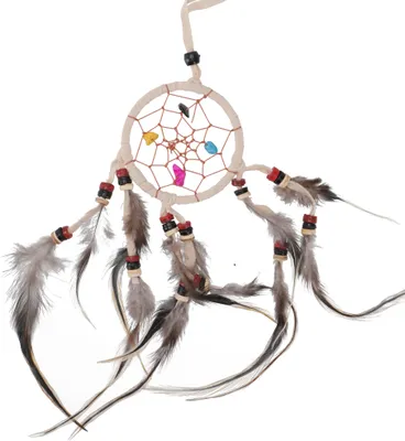 Produktbild von Mini Traumfänger mit Halbedelsteinen 6 cm - Weiß, Traumfänger, Mobiles
