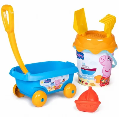 Image de Chariot à sable Smoby Peppa Pig avec seau et accessoires