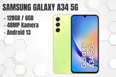 Produktbild von Samsung Galaxy A34, 128GB / 6GB, Awesome Lime