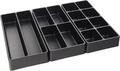 Produktbild von Drei-teiliges Inlaysatz für Werkzeugbox 60 mm. Hoch