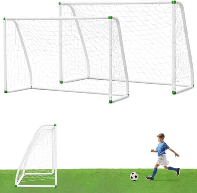 Image de But de football Izrielar 2 pour enfants 180 x 120 x 80 cm – But de jardin à montage rapide, idéal pour le jardin et le parc