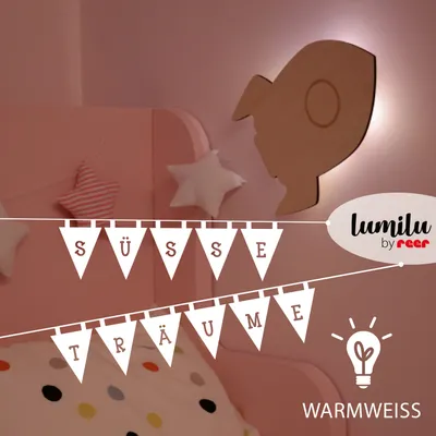 Produktbild von Reer Nachtlicht "lumilu Silhouette Light" - rocket/Rakete