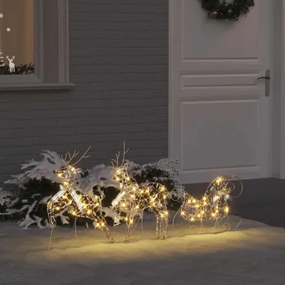 Zdjęcie produktu dla vidaXL Renifer LED z 60 diodami LED 3 szt. ciepły biały PET