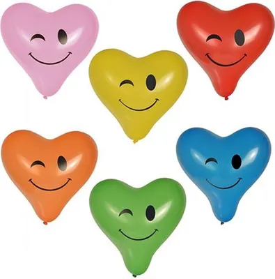 Produktbild von Luftballons Ø 28 cm farbig sortiert "Heart - Blinky" large