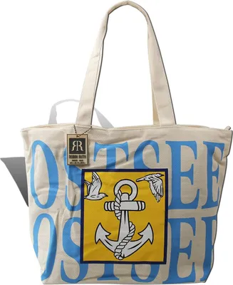 Produktbild von Robin Ruth Schultertasche Baumwolle Polyester beige blau D2OTG5123I