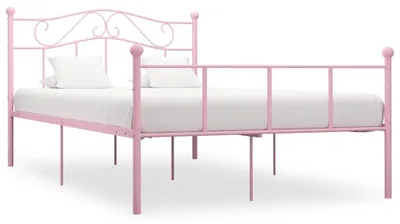 Obrázok produktu pre vidaXL Posteľný rošt ružový kov 160x200 cm