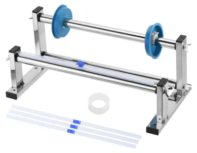 Stretchfolien-Dispenser 15 Zoll, Edelstahl, 4 Schneider, für 35 cm Folie