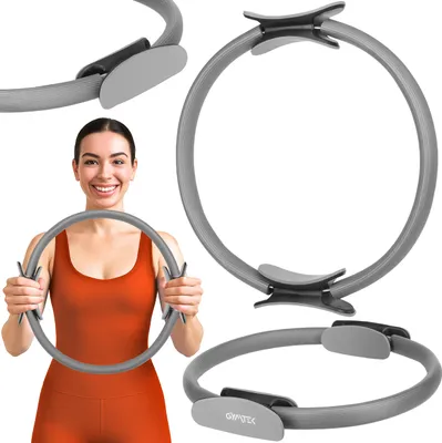 Obrázok produktu pre Gymtek® Pilates kruh, odporový kruh, kruh na jogu, fitness kruh, kruh na cvičenie brucha, kruh na cvičenie nôh, kruh na pilates, kruh na cvičenie stehien - 38 cm - Fitness