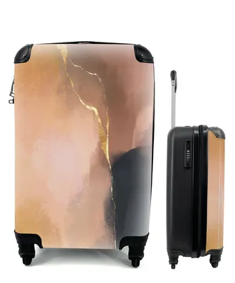 Produktbild von MuchoWow® Koffer Handgepäck Trolley Rollkoffer Kleine Reisekoffer mit 4 Rollen - Abstrakt - Malerei - Pastell - Cabin Size < 55x40x23 cm & 55x40x20 cm - Fotokoffer - Kabinenkoffer - Boardgepäck - Reise-Box - Reisekoffer - Reisegepäck - Koffer mit Bild - Trolley für Kinder