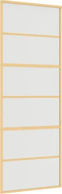 Image de vidaXL Porte coulissante Golden 76x205 cm Mat verre ESG et aluminium