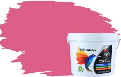 Produktbild von RyFo Colors Seidenlatex Trend Violetttöne Pink 3l - bunte Innenfarbe, weitere Violett Farbtöne und Größen erhältlich
