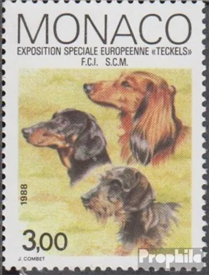 Produktbild von Briefmarken Monaco 1988 Mi 1857 (kompl.Ausg.) postfrisch Dackelausstellung