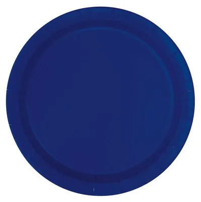 Produktbild von Einwegteller Pappe dunkelblau 22,8 cm 16 Stück