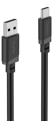 Imagen del producto de Hama 00201814, 3 metros, USB A, USB C, USB 2.0, 0,48 Gbit/s, color negro