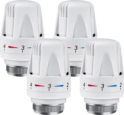 Produktbild von Heizkörper Thermostatkopf, Gobesty 4 Stück Thermostat-Kopf, Heizkörperventil für Gewinde M30x1,5, Thermostat Heizung, Termostato Heizung Set, Heizungsthermostat für Büro Zuhause