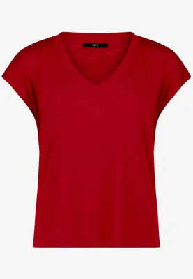 Produktbild von Basic-T-Shirt  mit V-Ausschnitt