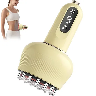 Produktbild von Lymphdrainage-Massagegerät & Anti-Cellulite-Massagegerät, Gua Sha Gerät, Schröpfmassagegerät elektrisch,mit Mikrostrom, Licht, Wärme und Vibration