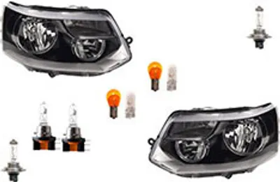 Immagine prodotto di Johns, Fari alogeni adatti per VW Transporter T5 09- H15 set di lampadine L R 7E1941015C 7E1941015AA 7E1941015G 7E1941015J 7E1941015K 7E1941