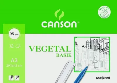 Obrázok produktu pre GUARRO CANSON 200400787 Minipack, 12 hárkov, kresliaci papier A3, 90 g/m²