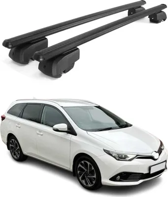 Image de Barres de toit Transversales pour Toyota Auris Sports 2012-2019 Aluminium Noir