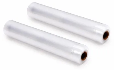Vakuumierfolie 2 Rollen, 28 cm x 6 m, Kunststoff, weiß