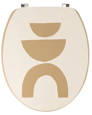 Immagine prodotto di TENDANCE: Sedile per WC, copriwater, sedile per toilette, 37 x 46 cm, beige, marrone. Copriwater per bagno