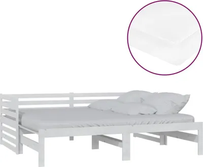 Immagine prodotto di vidaXL Letto da giorno allungabile 2x(90x200) cm in legno di pino massiccio bianco