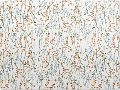 Produktbild von Herbstblumen Zweige – Bodenschutzmatte – Stuhlunterlage 120x90 cm – Rutschfest – Hartbodenmatte