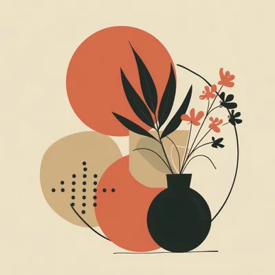 Immagine prodotto di Poster 30x30cm Vaso con fiori