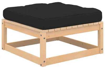 Produktbild von vidaXL Garten-Fußhocker mit Kissen 2 Stk. Massivholz Kiefer