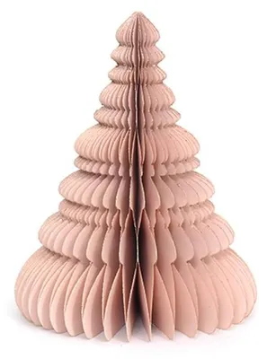 Only Natural – Wabenpapier-Weihnachtsbaum – Beige – 25 cm – Ansicht 1