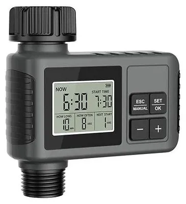 Zdjęcie produktu dla Timer nawadniania 2 wyjścia programowalny automatyczny LCD do ogrodu