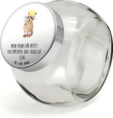 Produktbild von Mr. & Mrs. Panda Kaffeedose Waschbär L 870ml - Weiß - Geschenk, Seifenblasen, Plan, Tiermotive, Frischhaltedose, Waschen, Bonboniere, Tagträumen, Teedose, Fröhlich