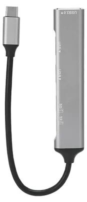 Image de Hub USB-C 5-en-1 Plug-and-Play, hub Type-C en métal, station d'accueil Type-C, adaptateur USB-C pour Windows et Linux, noir