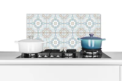 Obrázek produktu pro KitchenYeah® Splashback kitchen - Kuchyňský splashback - Ochrana stěny sporáku a dřezu - Květiny - Portugalsko - Design 60x30 - Alu-Dibond (alternativa ke skleněnému splashbacku) - Tepelně odolný - Splashback na sporák - Kuchyňský splashback