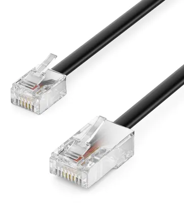 Produktbild von deleyCON 3,0m Telefonkabel RJ11 auf RJ45 Modularkabel - Schwarz