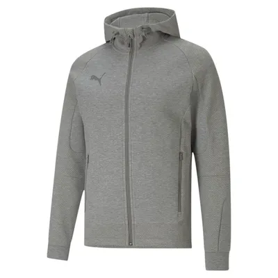 Produktbild von PUMA teamCUP Casuals Hooded Jac MEDIUM GRAY HEATHER S