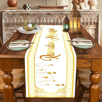 Produktbild von Tischläufer - Goldfarben - Dekoration für Festlichkeiten - 180 cm lang
