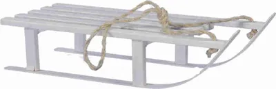 Produktbild von Deko Holzschlitten ca 21x53cm Deko Schlitten Winter Weihnachten Rodel, Farbe:weiß