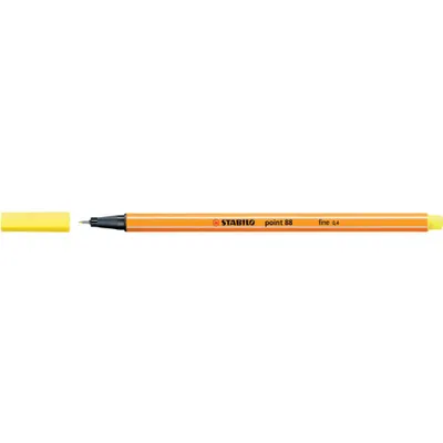 Obrázok produktu pre STABILO point 88, Žltá, Jemná, Žltá, Oranžová, Šesťhranný, Kov, 0,4 mm